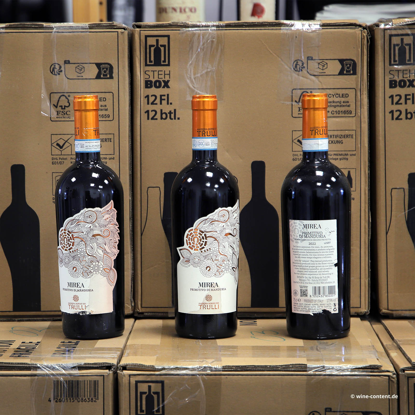 Primitivo di Manduria 2022 Mirea (Lagerschaden) Primitivo di Manduria 2022 Mirea (Lagerschaden)