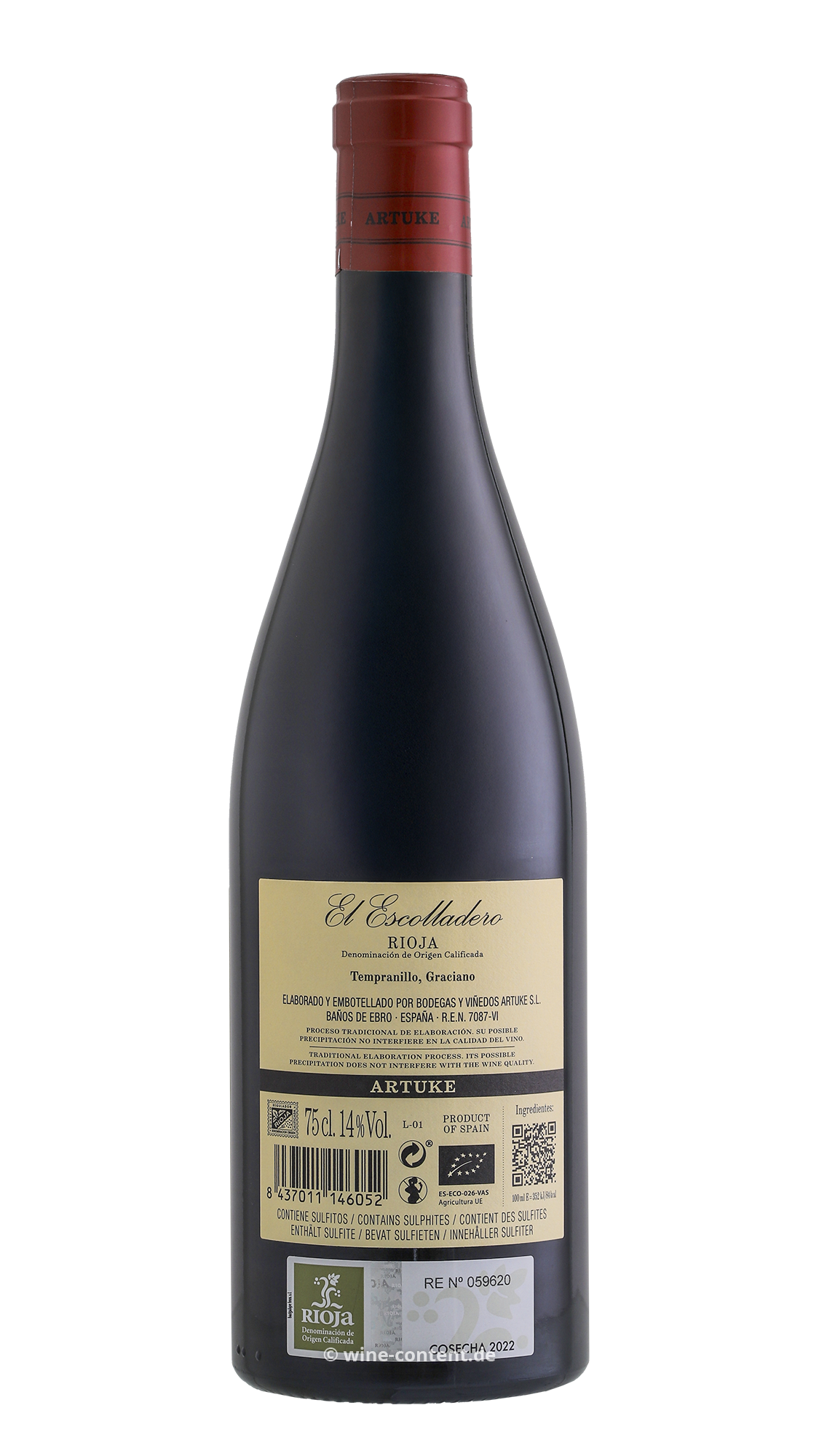 Rioja 2022 El Escolladero Bio